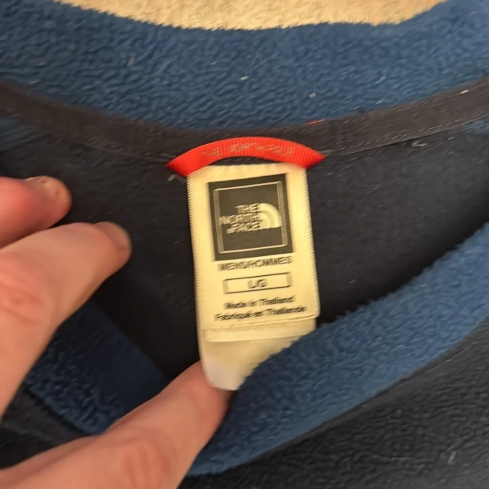 The North Face Polartec blue fleece shirt size large
